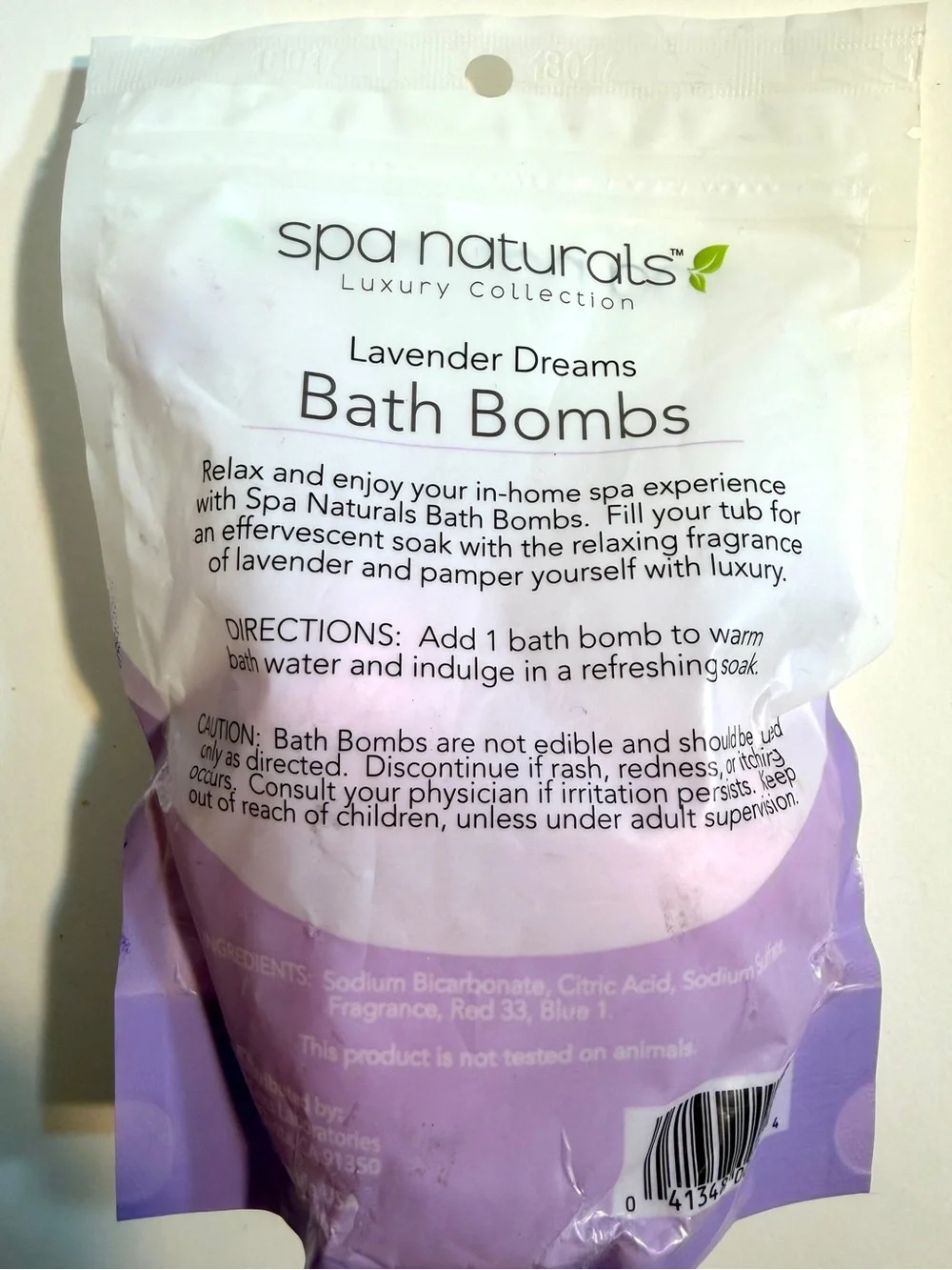 💙 5/$25 Lavender Dreams Spa Naturals Bath Bombs - 3 Pack